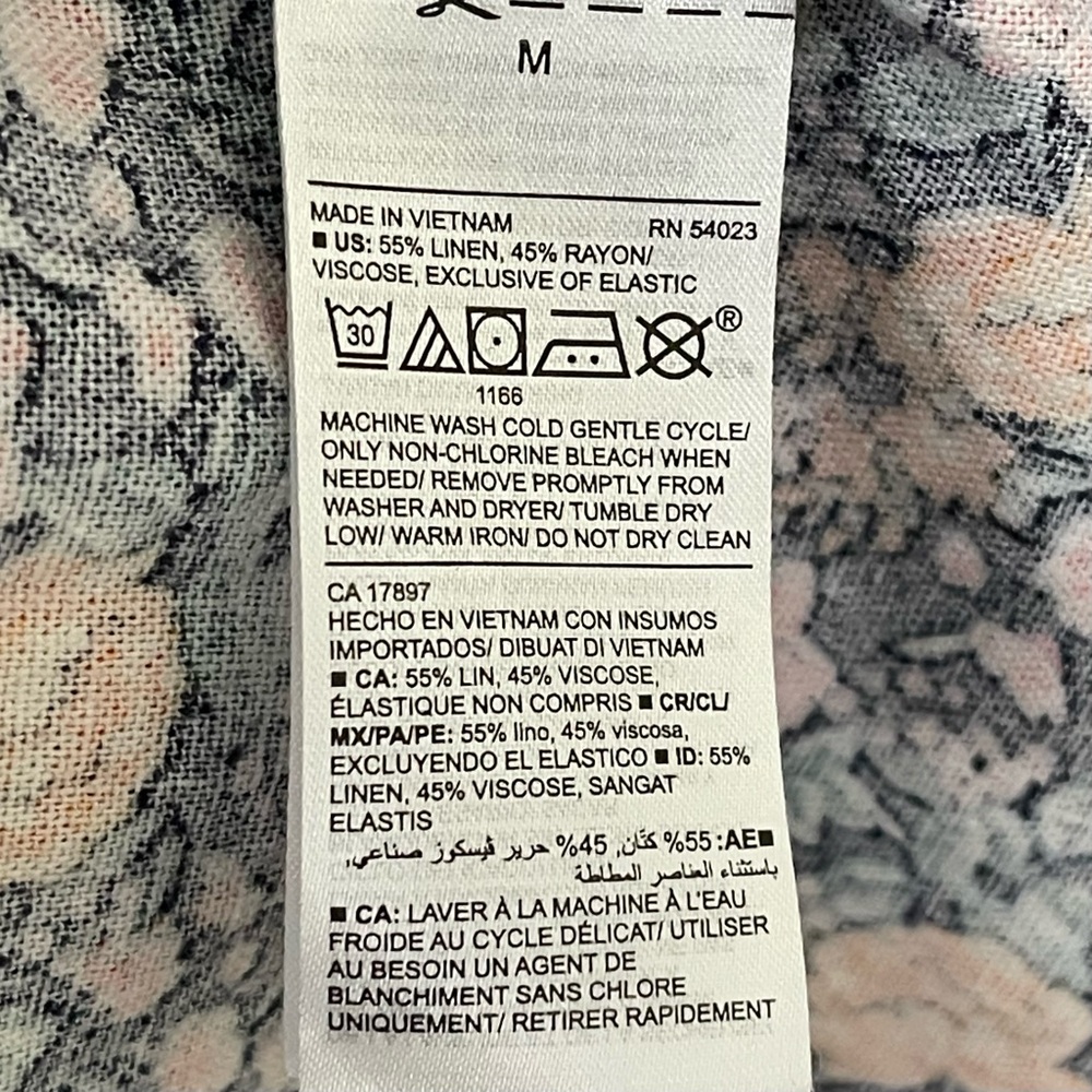 Old Navy Ditsy Floral Cami Mini Dress Linen Blend Flirty Boho Cottage Size M - Picture 7 of 13